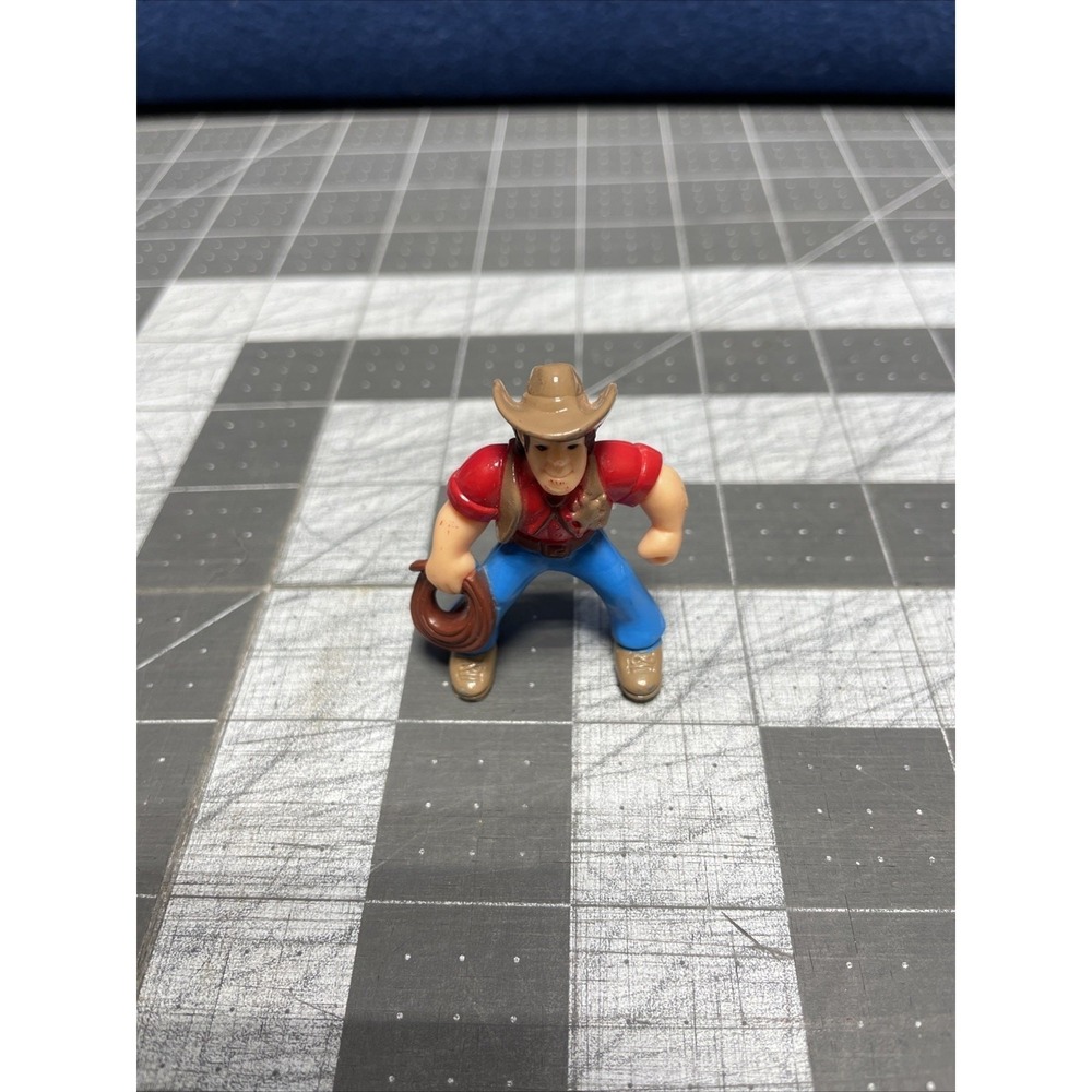 Lincoln Logs Western Sheriff Cowboy Mini Action Figure Red Shirt Vintage